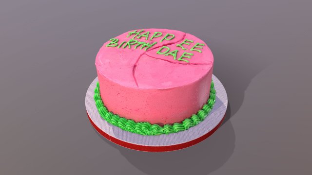 Harry Potter Hagrid Cake 3D Model .c4d .max .obj .3ds .fbx .lwo .lw .lws