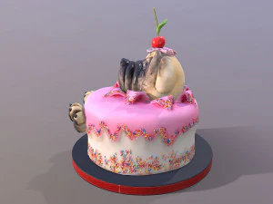 Mopskuchen 3D Modell