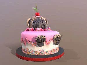 Mopskuchen 3D Modell