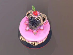 Mopskuchen 3D Modell