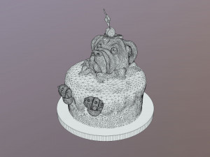 Pug Cake 3D Model