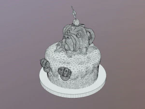 Mopskuchen 3D Modell