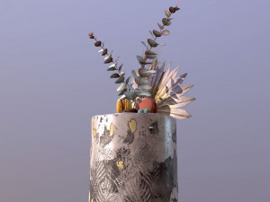 Luxury Golden Buttercream Cake 3Dモデル