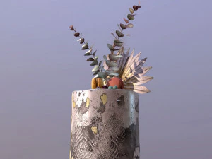 Luxury Golden Buttercream Cake 3D Model