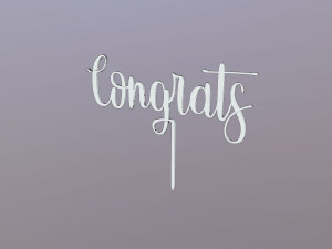 Congrats Cake Topper Modello 3D