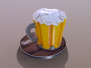 Beer Mug Cake 3D Model
