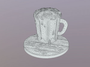 Beer Mug Cake 3D Model