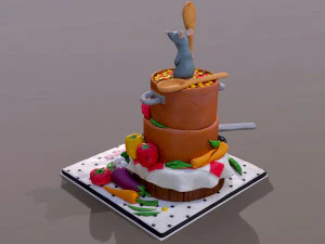 料理鼠王蛋糕 3D 模型