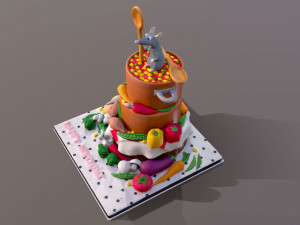 Ratatouille Cake 3D Model