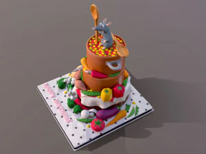 料理鼠王蛋糕 3D 模型