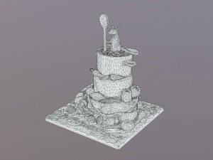 Ratatouille Cake 3D Model