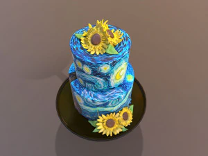 Van Gogh - Bolo Noite Estrelada Modelo 3D