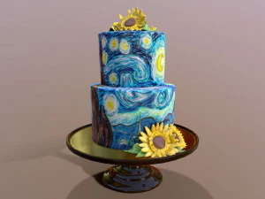Van Gogh - Bolo Noite Estrelada Modelo 3D