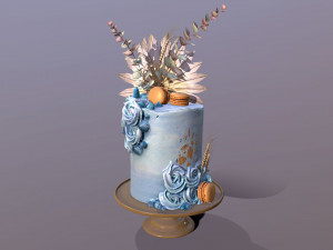 Luxury Aegean Swirl Cake 3D 모델