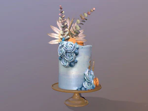Luxury Aegean Swirl Cake 3D Model
