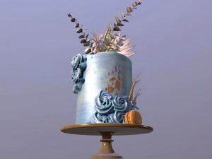 Luxury Aegean Swirl Cake 3D Model