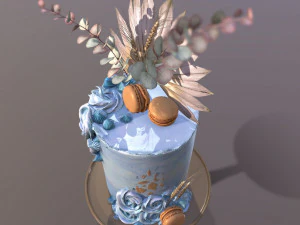 Luxury Aegean Swirl Cake 3D Model