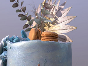 Luxury Aegean Swirl Cake 3D 모델