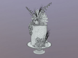 Luxury Aegean Swirl Cake 3D 모델