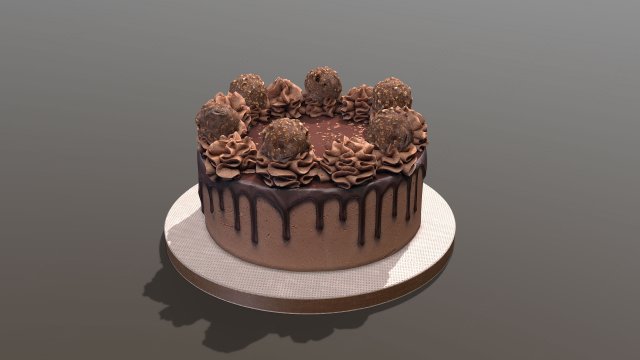 Ferrero Rocher Drip Gateau 3Dモデル .c4d .max .obj .3ds .fbx .stl .blend 