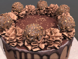 Ferrero Rocher Drip Gateau 3Dモデル
