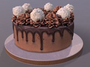 Ferrero Rafaello Drip Gateau 3D Model