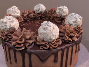 Ferrero Rafaello Drip Gateau 3D Model