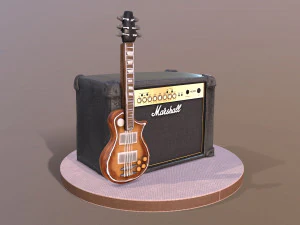 Bolo M&uacute;sico Guitarra e Amplificador Modelo 3D