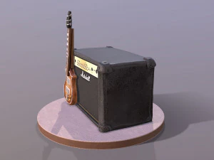 Bolo M&uacute;sico Guitarra e Amplificador Modelo 3D