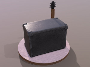 Guitar and Amplifier Musician Cake 3D मॉडल