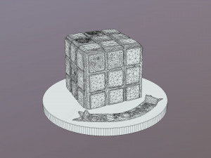 Rubiks Cube Cake 3D Model