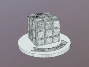 Rubiks Cube Cake 3D Model