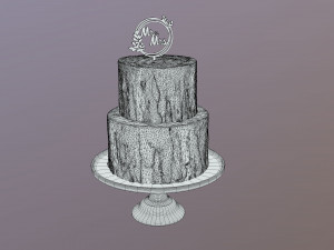 Elegant Turquoise Wedding Cake Modèle 3D