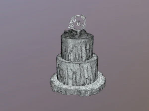 Elegant Mr and Mrs Berry Wedding Cake 3D Model