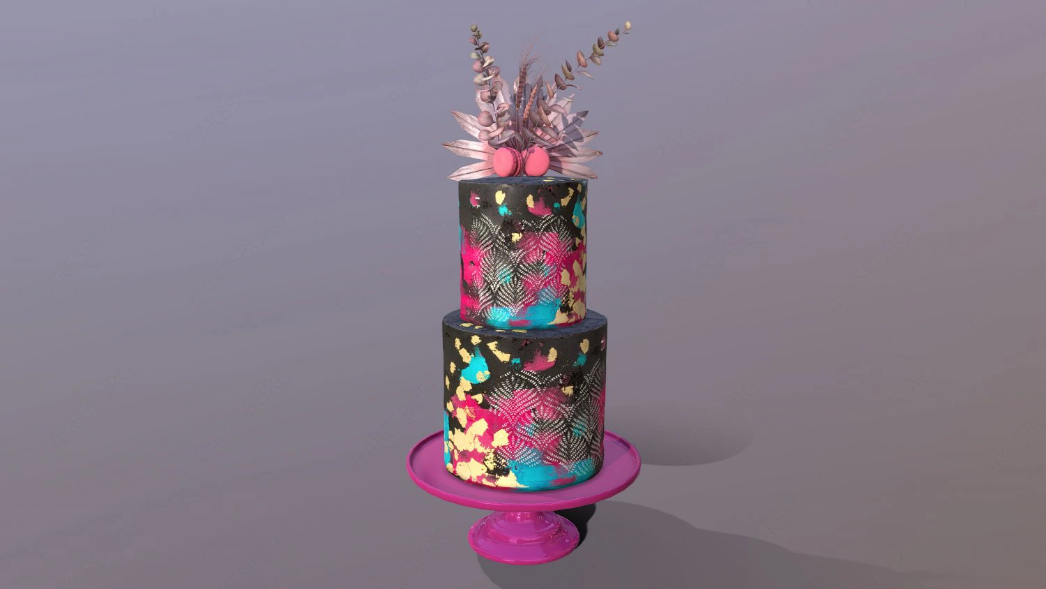 Елегантний весільний торт Galaxy 3D Модель .c4d .max .obj .3ds .fbx .stl .blend 