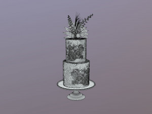 Elegant Galaxy Wedding Cake Modèle 3D