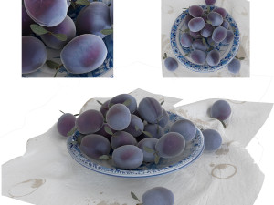 Blue plums 3D Модель