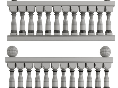 STONE RAILINGS 3D Model