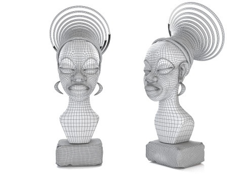 Bust of an African girl 3D Модель