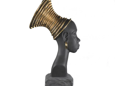 Busto de uma garota africana Modelo 3D