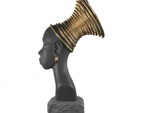 Busto de uma garota africana Modelo 3D