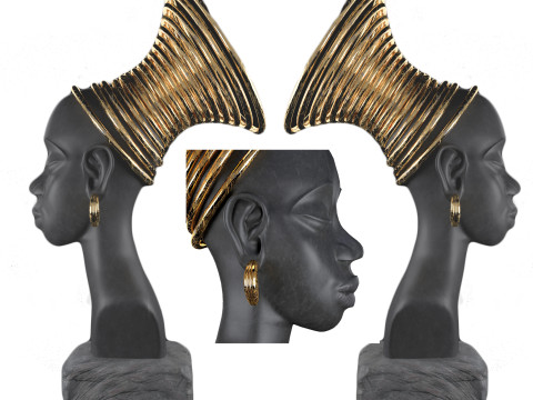 Bust of an African girl 3D Модель