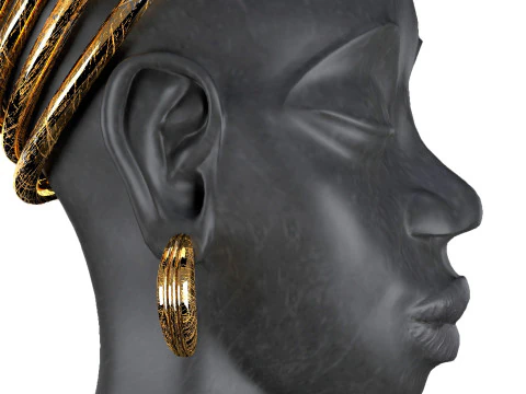 Busto de uma garota africana Modelo 3D