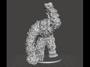 STEEL GOLEM MINIATURE MODEL FIGURE FOR FANTASY GAMES RPG 3D PRINT 3D Baskı Modeli