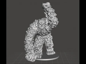 STALEN GOLEM MINIATUURMODEL FIGUUR VOOR FANTASY GAMES RPG 3D PRINT 3D printmodel