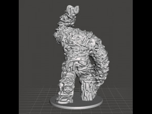 STEEL GOLEM MINIATURE MODEL FIGURE FOR FANTASY GAMES RPG 3D PRINT 3D printmodel
