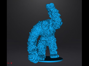 STEEL GOLEM MINIATURE MODEL FIGURE FOR FANTASY GAMES RPG 3D PRINT 3D printmodel