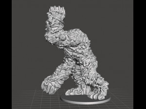 STEEL GOLEM MINIATURE MODEL FIGURE FOR FANTASY GAMES RPG 3D PRINT 3D printmodel