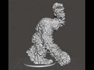 STEEL GOLEM MINIATURE MODEL FIGURE FOR FANTASY GAMES RPG 3D PRINT 3D printmodel