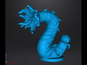CHTHONIAN WORM MINIATURE MODEL FIGURE FOR FANTASY GAMES RPG 3D PRINT 3D Baskı Modeli
